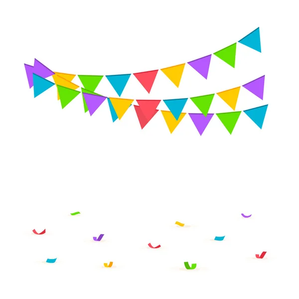 Confetti background. Birthday concept — Stock Vector