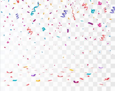 Düşen konfeti. Konfeti izole 