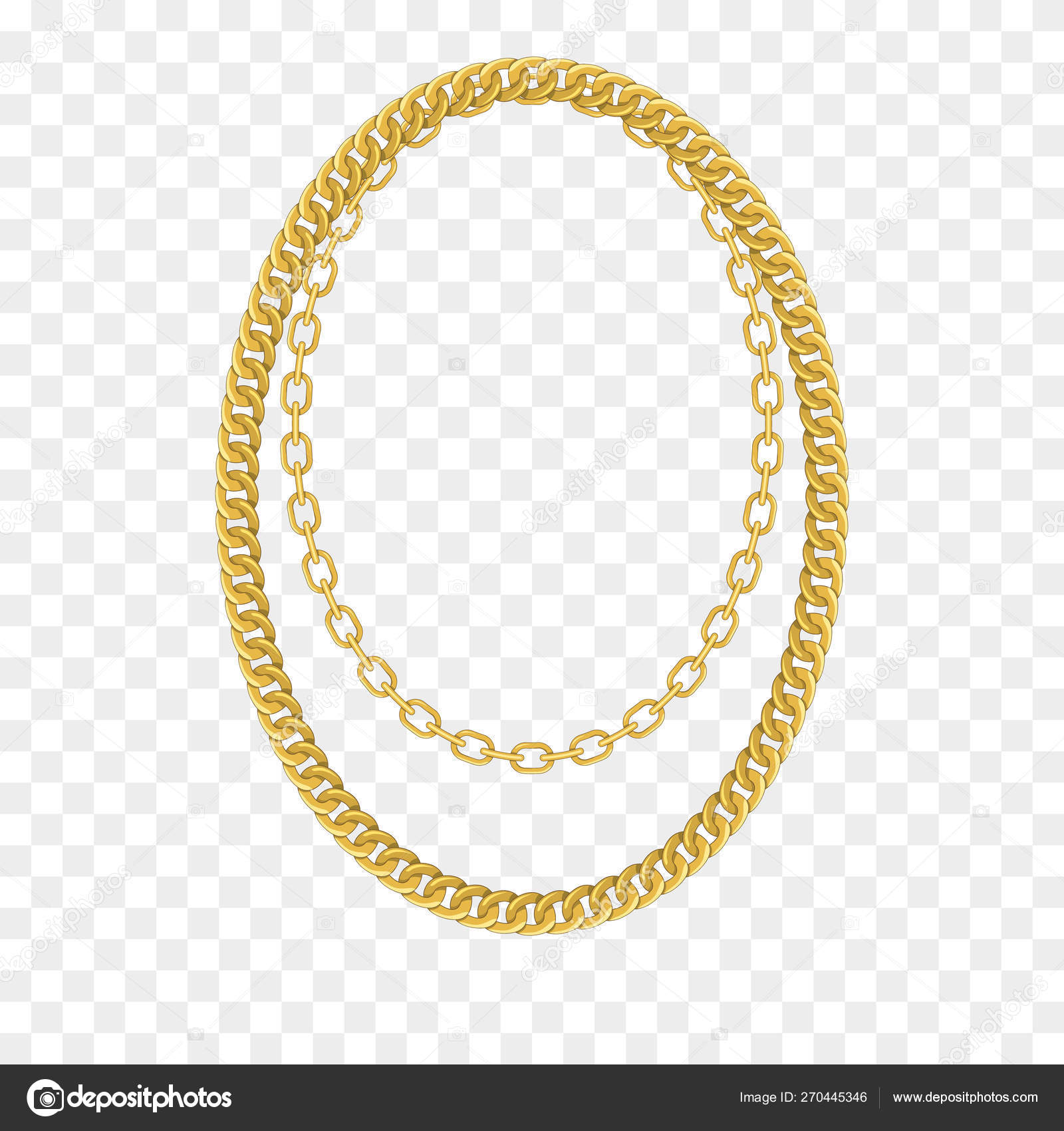Gold chain isolated. Vector necklace Stock Vector Image by ©Ket4up
