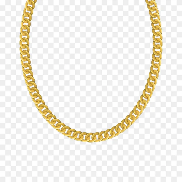 Cadena de oro aislada. Collar vectorial — Archivo Imágenes Vectoriales