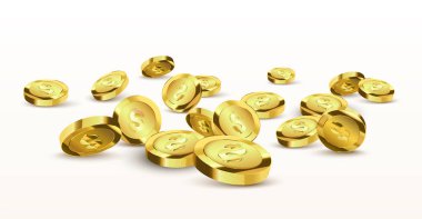 Altın sikke illüstrasyon. Jackpot kavramı