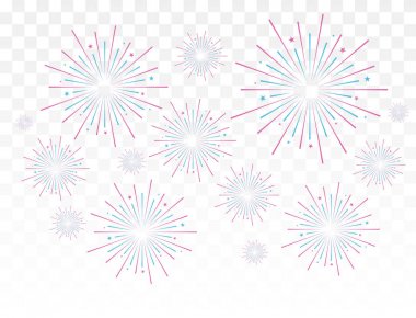 Havai fişek illüstrasyon vektör. 