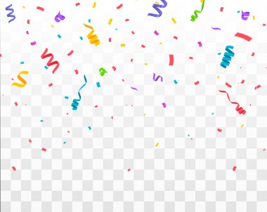 Konfeti izole edilmiş. Düşen konfeti