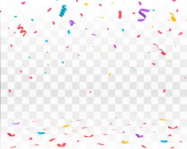Konfeti izole edilmiş. Düşen konfeti