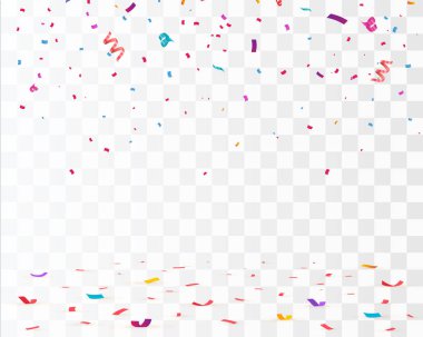 Konfeti izole edilmiş. Düşen konfeti
