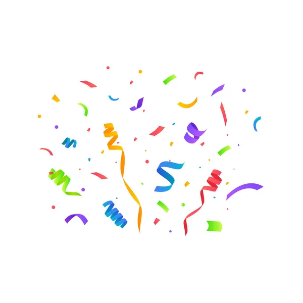 Confettis lumineux coloré isolé — Image vectorielle