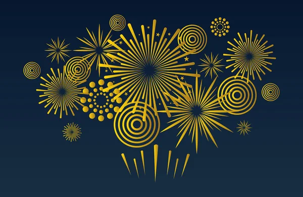 Fuegos artificiales navideños. Fondo de vector festivo . — Archivo Imágenes Vectoriales