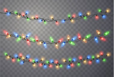 Noel ışıkları. Ampul çelenk