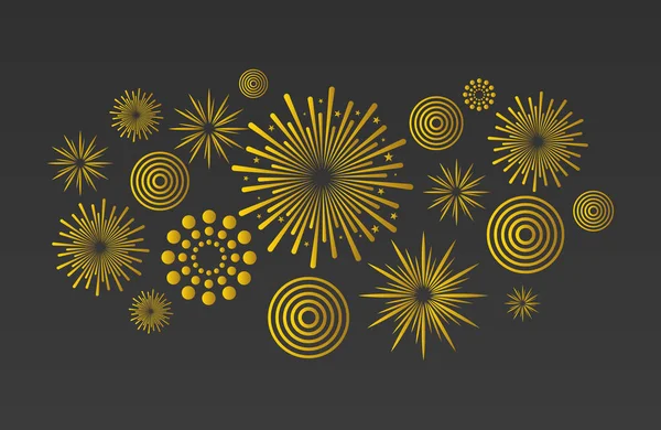 Fuegos artificiales navideños. Fondo de vector festivo . — Archivo Imágenes Vectoriales