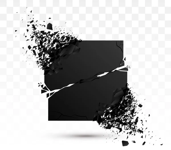 Pierre noire explosive — Image vectorielle