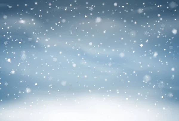 Падающий снежный фон — стоковый вектор