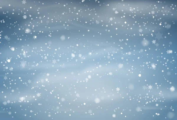 落下雪オーバーレイの背景 — ストックベクタ
