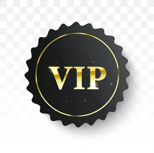 Label Vip. Bannière noire vectorielle — Image vectorielle