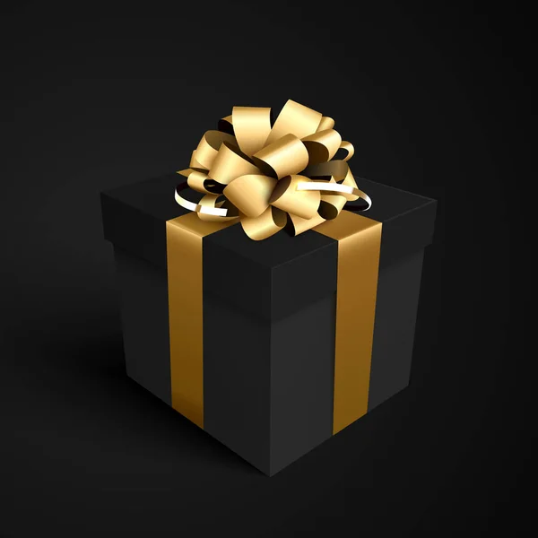 Schwarze Geschenkbox — Stockvektor