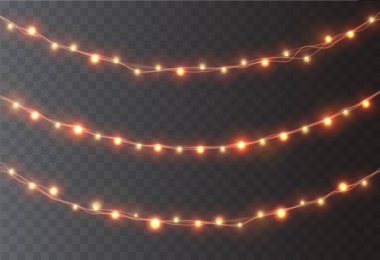 Noel ışıkları dekorasyonu.