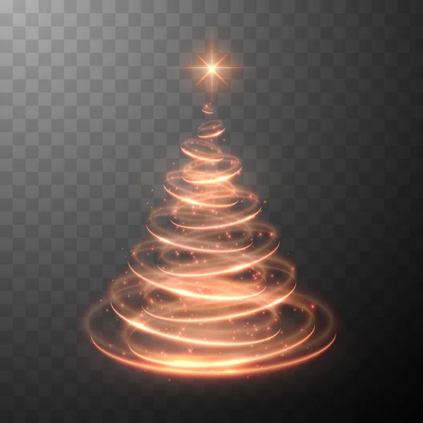 Χριστουγεννιάτικο δέντρο φωτός — Διανυσματικό Αρχείο
