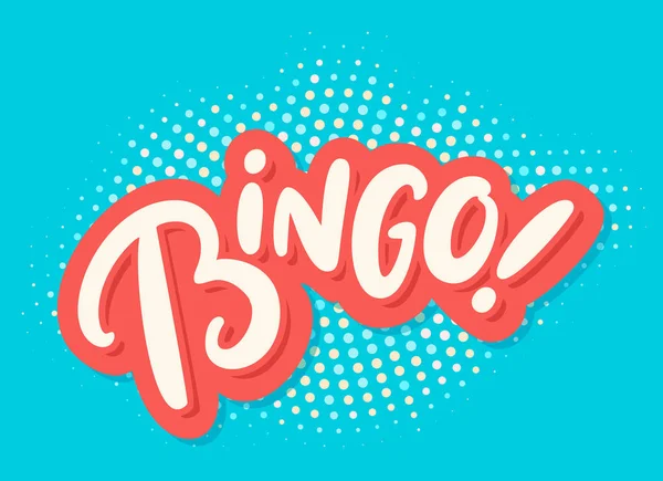 Bingo. Vector belettering. — Stockvector