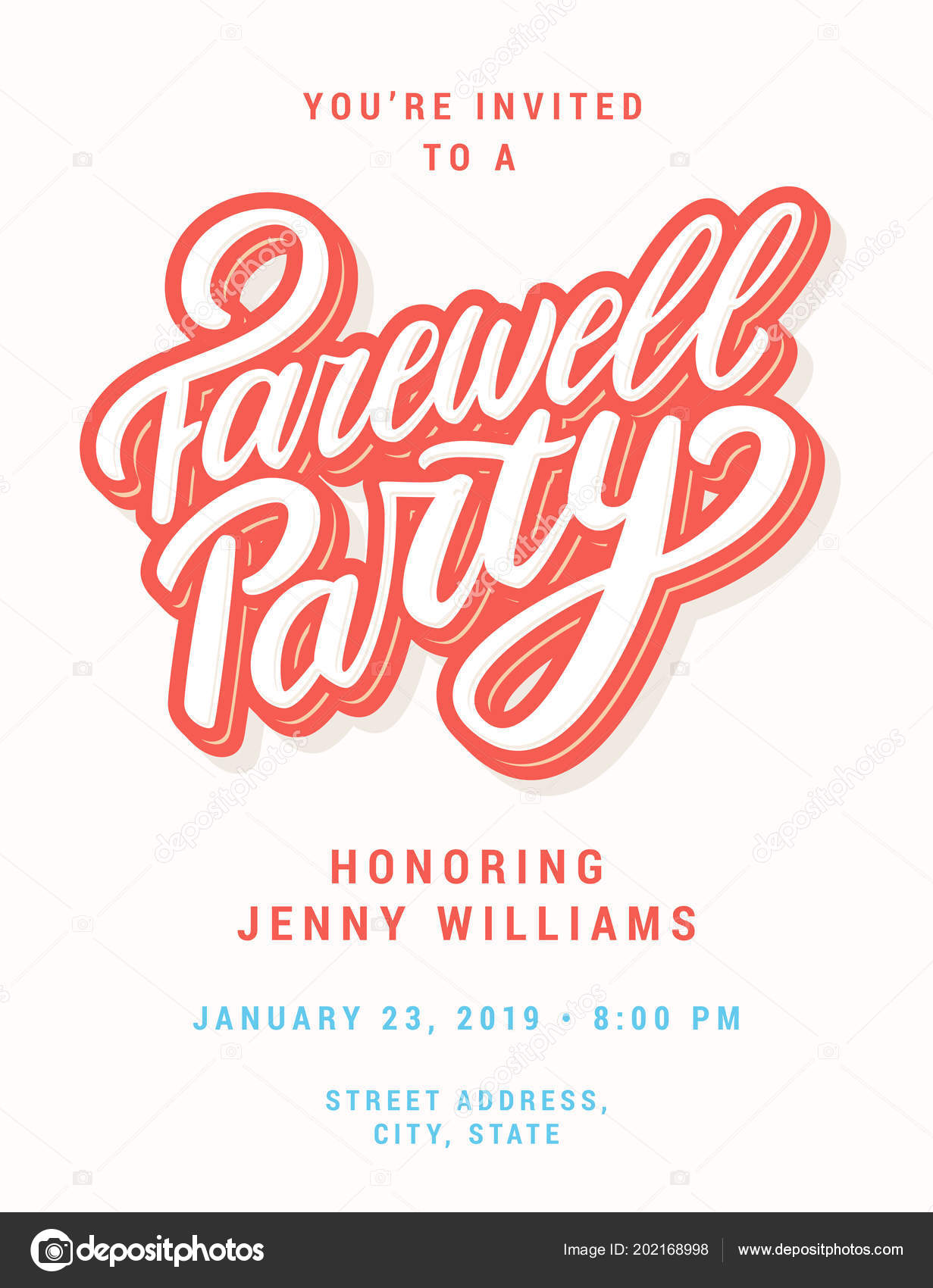Farewell party invitation. Stock Vector Image by ©alexgorka #20 Within Farewell Party Flyer Template Free