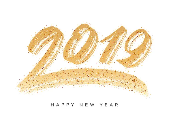 Feliz Ano Novo 2019. Cartão de saudação . —  Vetores de Stock