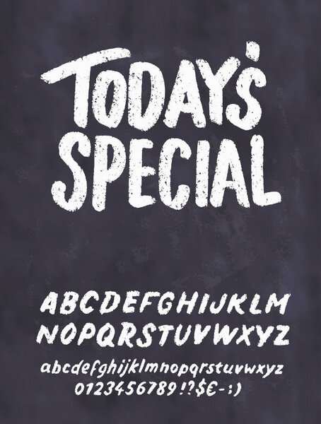 Todays special menu. Chalkboard menu template.