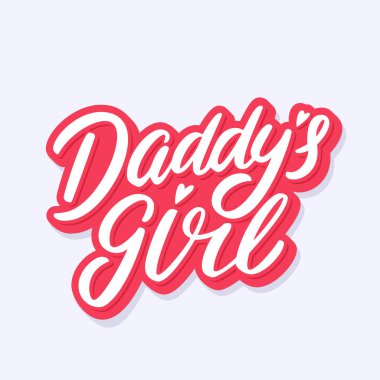 Baba kız. Vektör yazı.