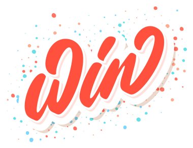 Kazanmak. Vektör yazı.