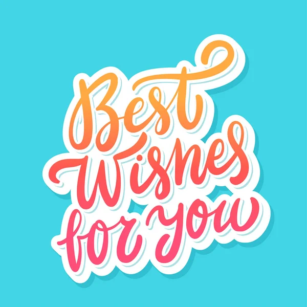 Best wishes for you. Greeting card. — Stock Vector