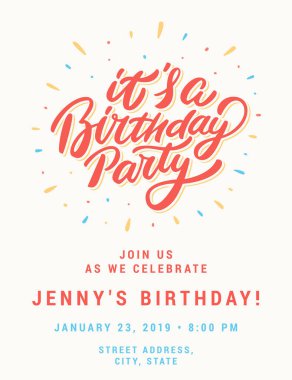 Onun bir doğum günü partisi.