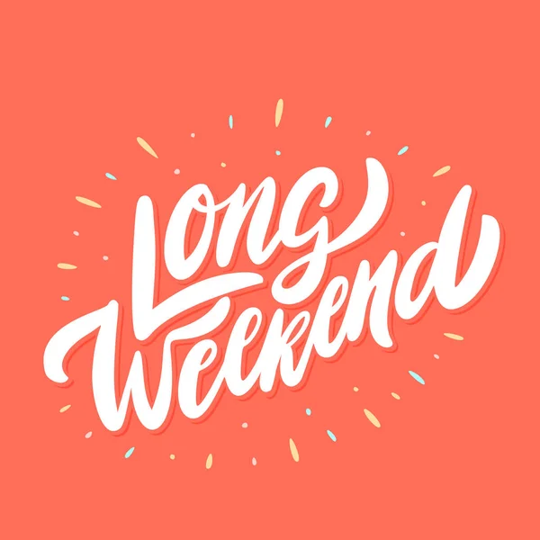 Long week-end. Lettrage vectoriel . — Image vectorielle