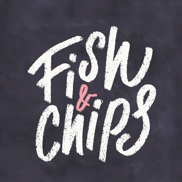 Peixe e batatas fritas. Modelo de menu . — Vetor de Stock