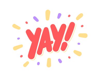 Yaşa! Vektör harf pankartı.