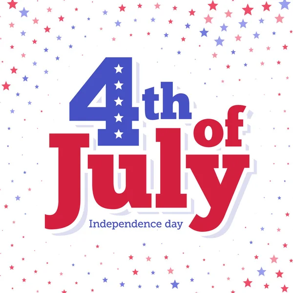Il 4 luglio. Giorno dell'indipendenza negli Stati Uniti d'America . — Vettoriale Stock