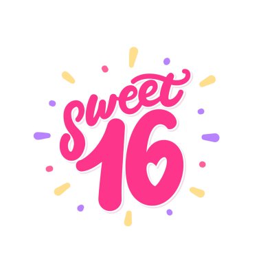 16. yaş. Vektör harfi daveti.