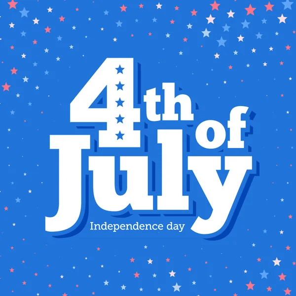 4 de julio. Día de la Independencia en los Estados Unidos de América . — Vector de stock