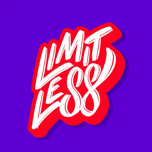Limitless. Motivation poster. Vector lettering. — Stock Vector