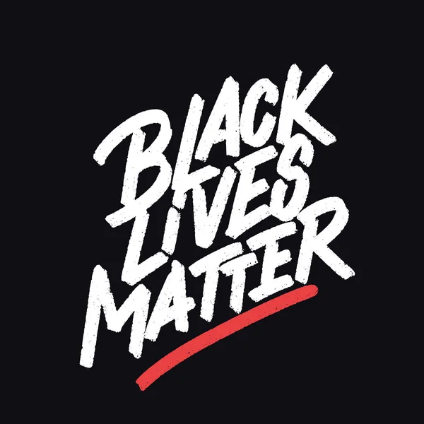 Black lives matters. Vector lettering poster. — Stock Vector