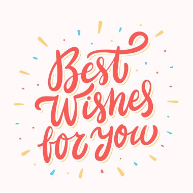 En iyi dileklerimle. Tebrik kartı. 