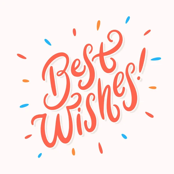 Best wishes. Greeting card. — Stock Vector