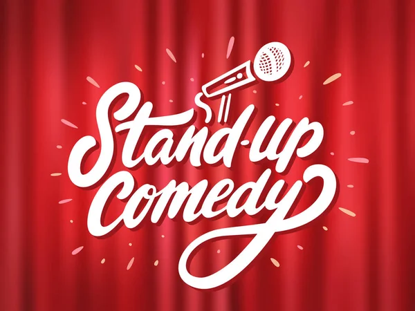 Comédia de stand-up. Fundo vetorial . —  Vetores de Stock