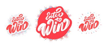 Enter to win. Vector banners set. clipart