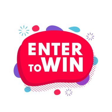 Kazanmak için girin. Vektör pankartı.