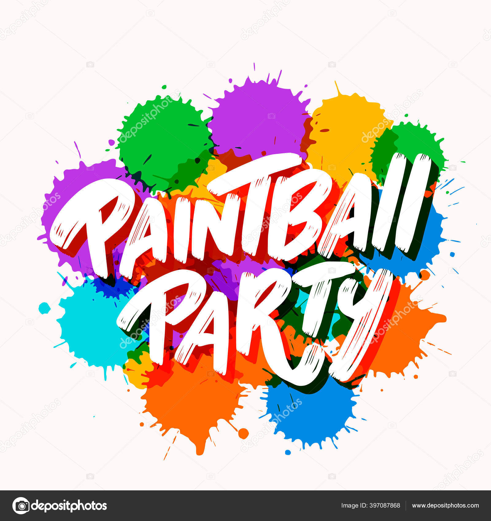 Paintball party. Vector banner. Stock Vector Image by ©alexgorka 397087868