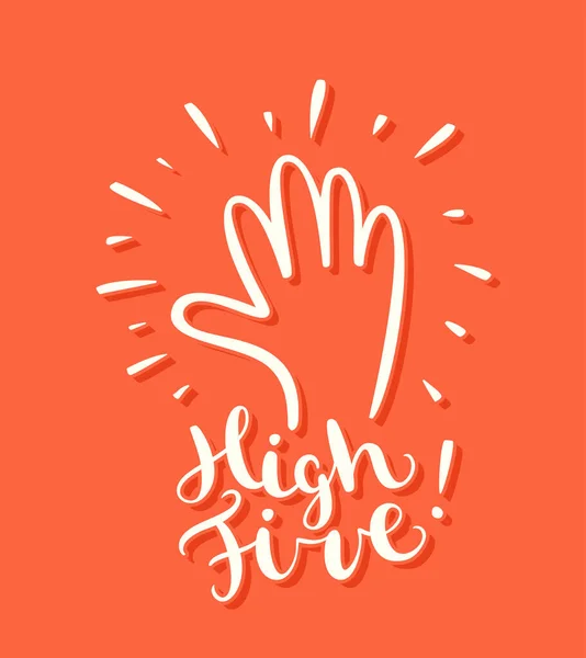 High five. Greeting card. — Stock Vector