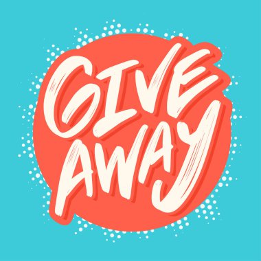 Bağış pankartı. Vektör el çizilmiş harfler.