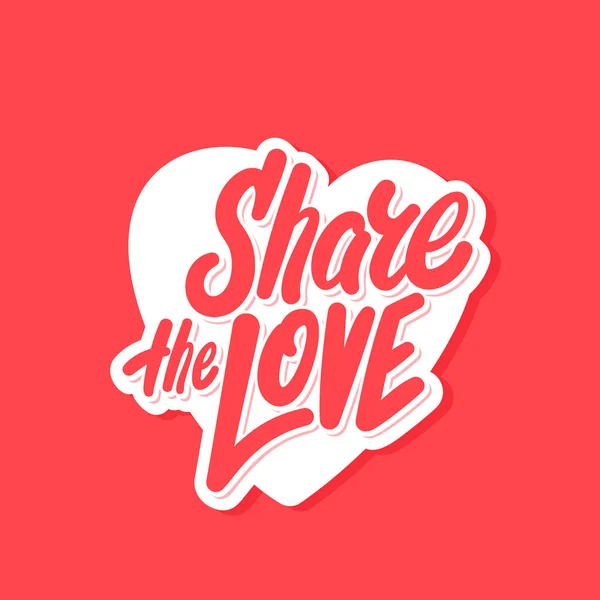 Μοιράσου την αγάπη. Γραμματογράφηση διανύσματος. — Διανυσματικό Αρχείο