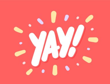 Yaşa! Vektör harf simgesi.