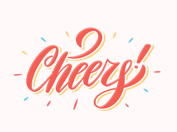 Будем здоровы. Поздравительная открытка. Векторное письмо.