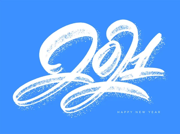 2021. Felice anno nuovo. Biglietto di auguri per lettering vettoriale. — Vettoriale Stock