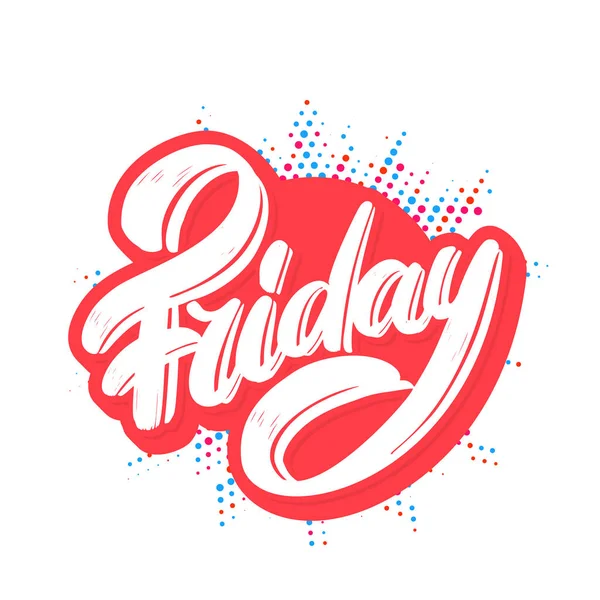 Friday. Vector lettering banner. — Stock Vector