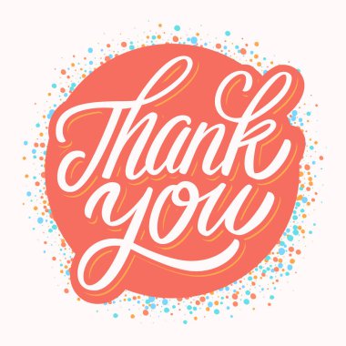 Teşekkür ederim. Vektör harf kartı.